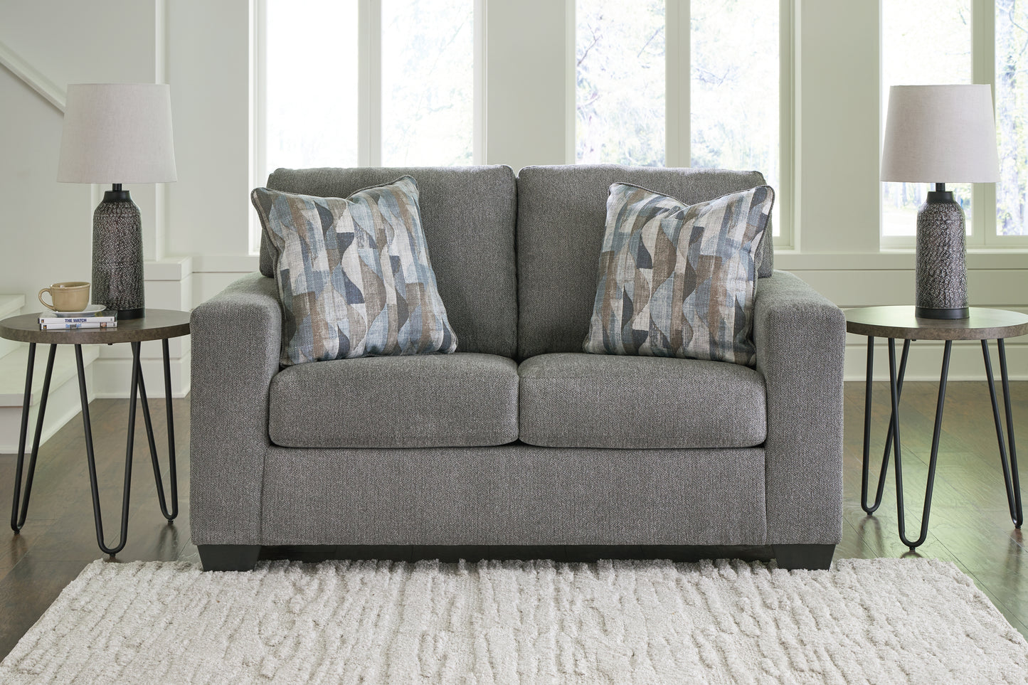 Myers Furniture Outlet - Ashley Furniture - Deltona Living Room - Loveseat / Graphite - 5120535