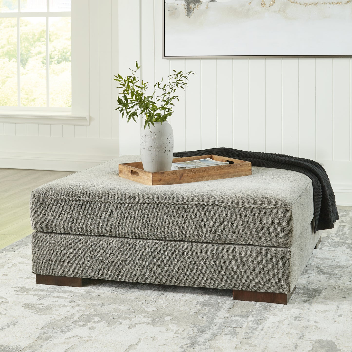 Myers Furniture Outlet - Ashley Furniture - Bayless Living Room - Oversized Accent Ottoman / Smoke - 5230408