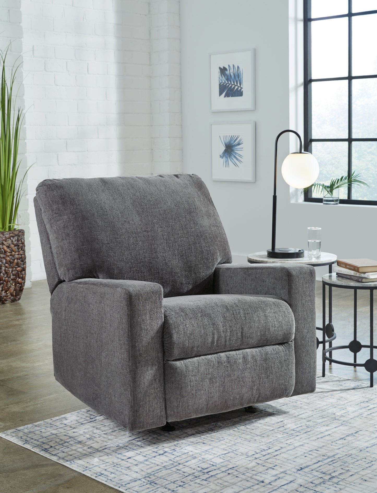 Myers Furniture Outlet - Ashley Furniture - Rannis Living Room - Rocker Recliner / Pewter - 5360225