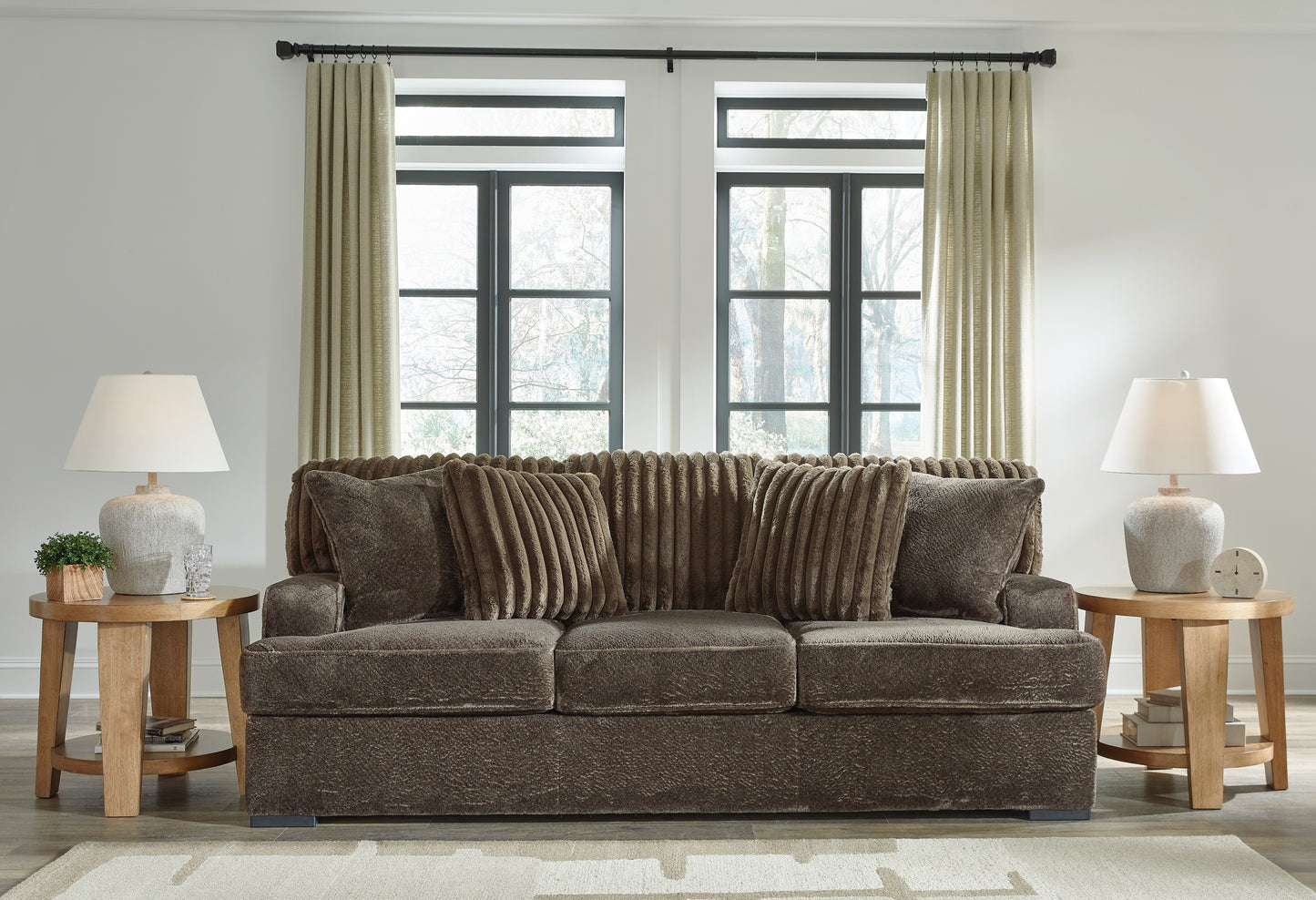 Myers Furniture Outlet - Ashley Furniture - Aylesworth Living Room - Sofa / Chocolate - 5370238