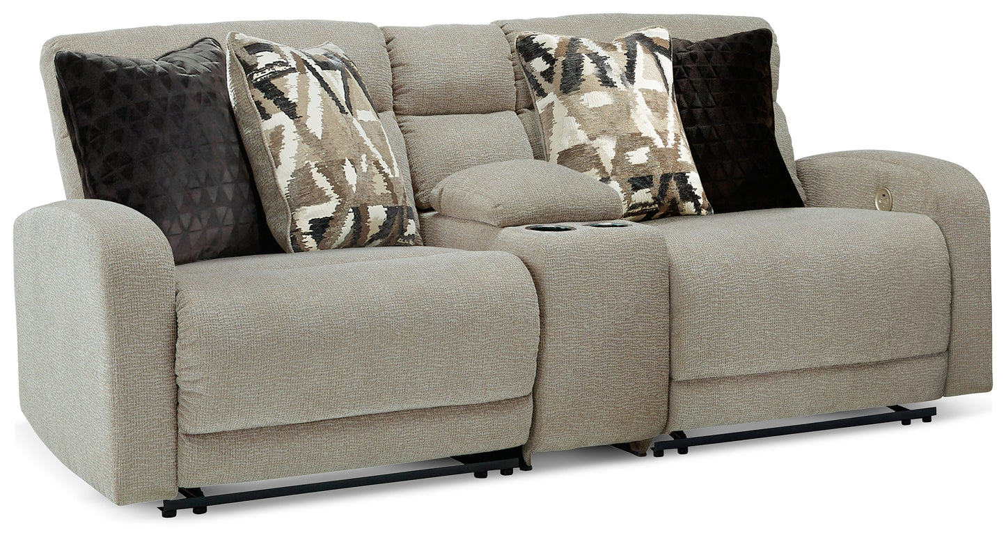 Myers Furniture Outlet - Ashley Furniture - Colleyville Sectional - 3-Piece Power Reclining Sectional / Stone - 54405S1