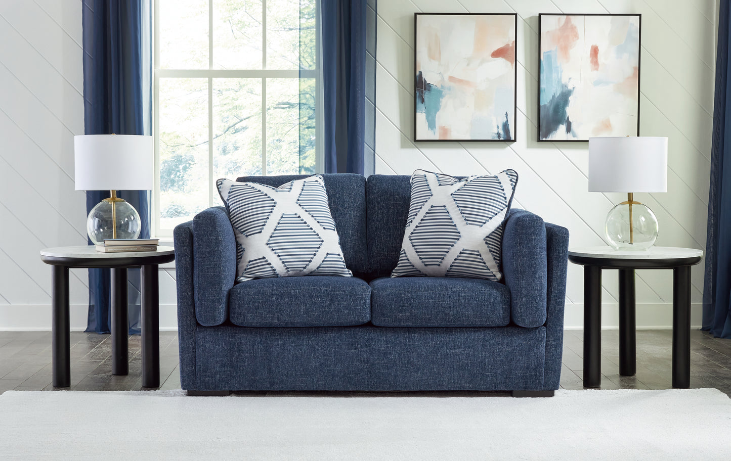 Myers Furniture Outlet - Ashley Furniture - Evansley Living Room - Loveseat / Navy - 5450235