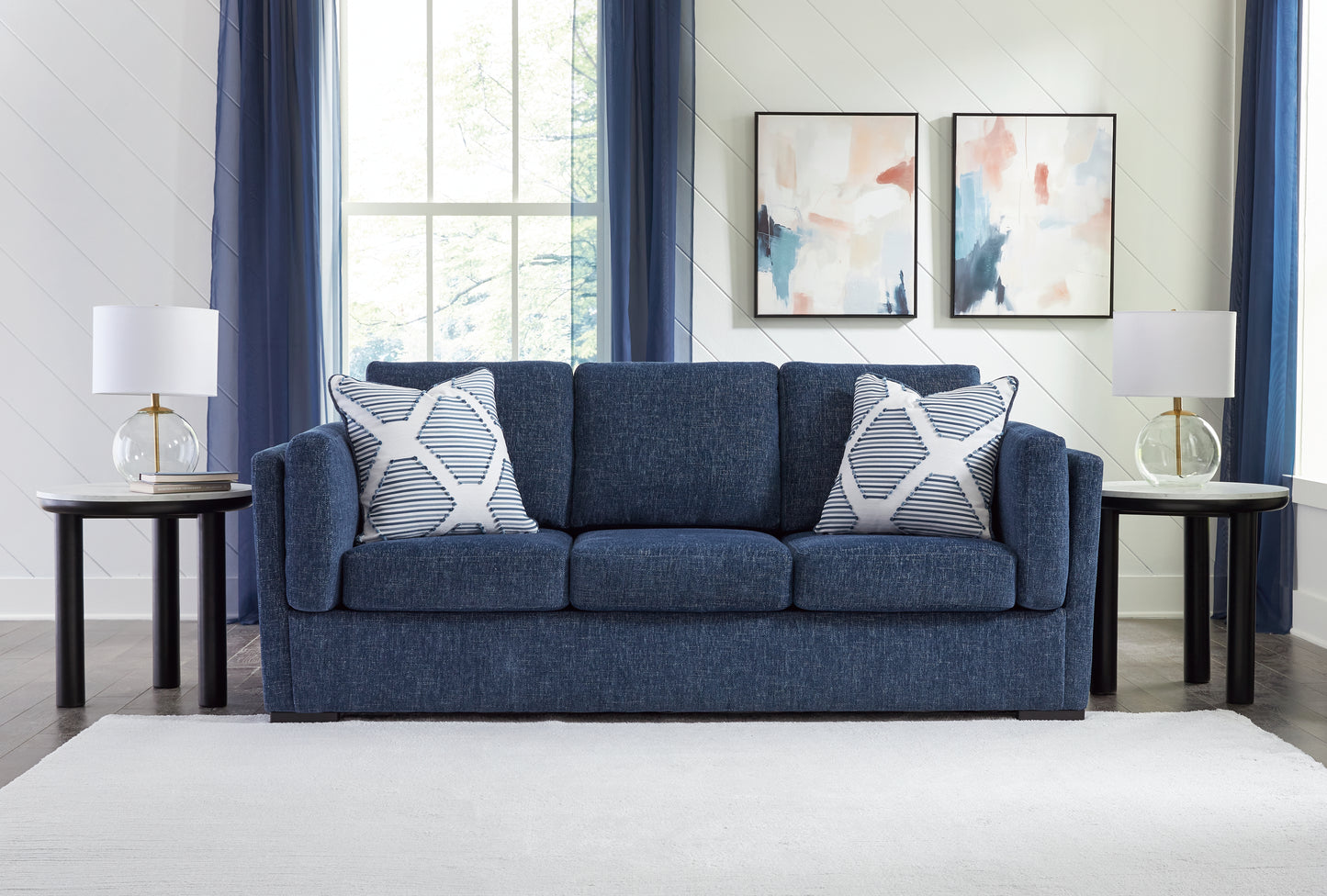 Myers Furniture Outlet - Ashley Furniture - Evansley Living Room - Sofa / Navy - 5450238