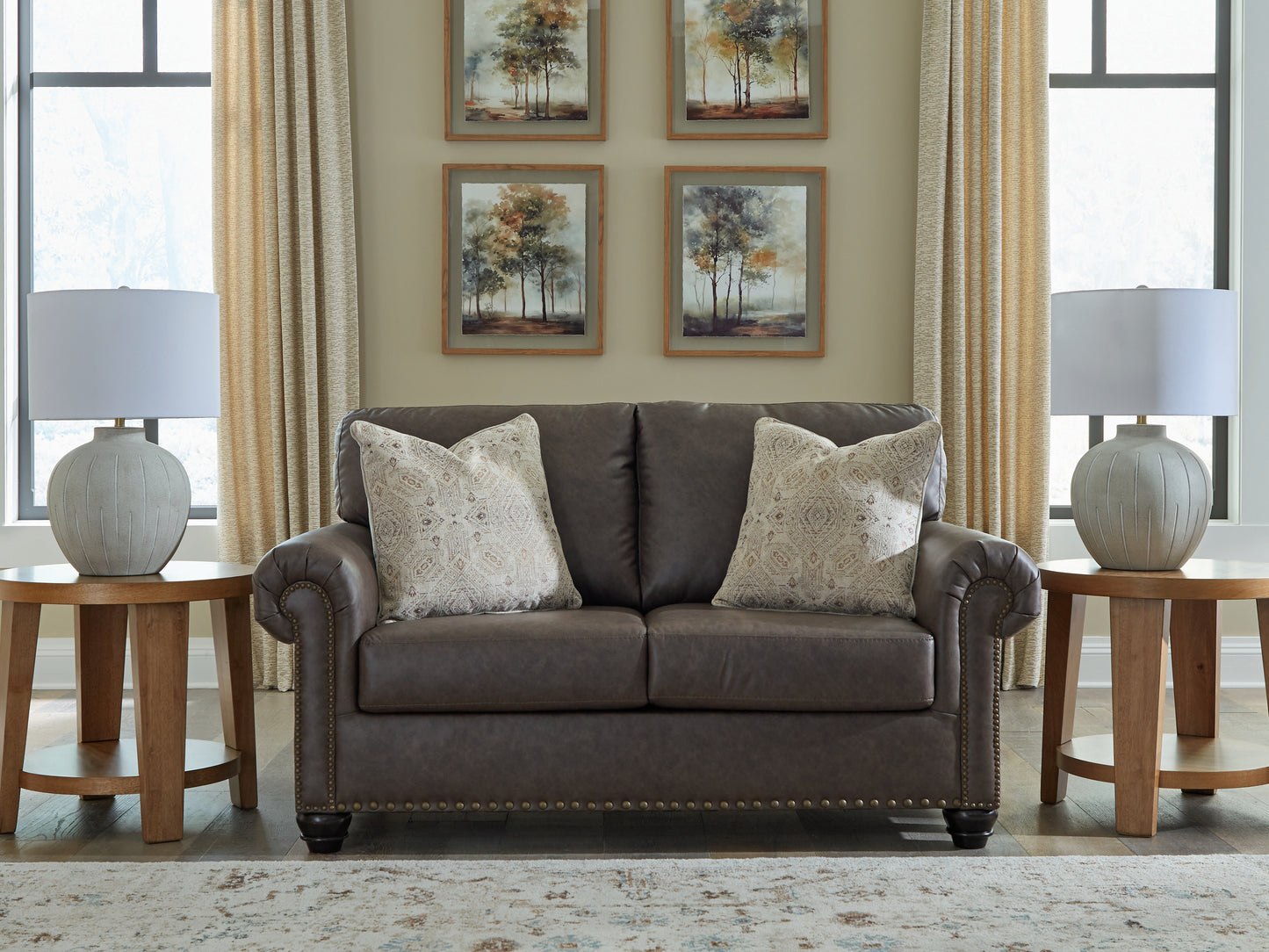 Myers Furniture Outlet - Ashley Furniture - Roxmere Living Room - Loveseat / Umber - 5550335