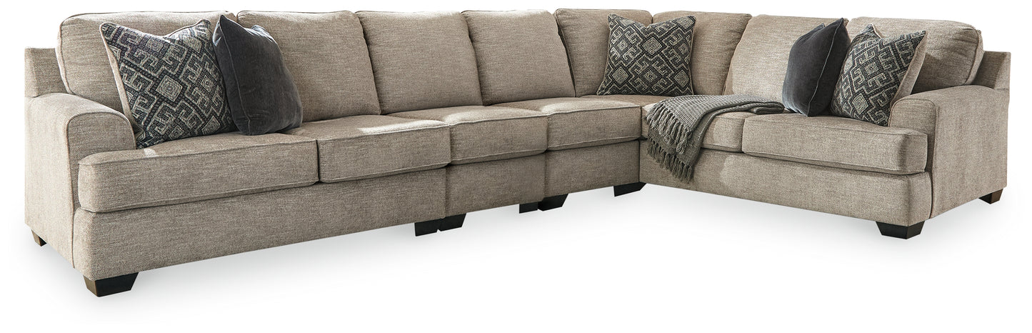 Myers Furniture Outlet - Ashley Furniture - Bovarian Sectional - RAF 4-Piece Sectional / Stone - 56103S5