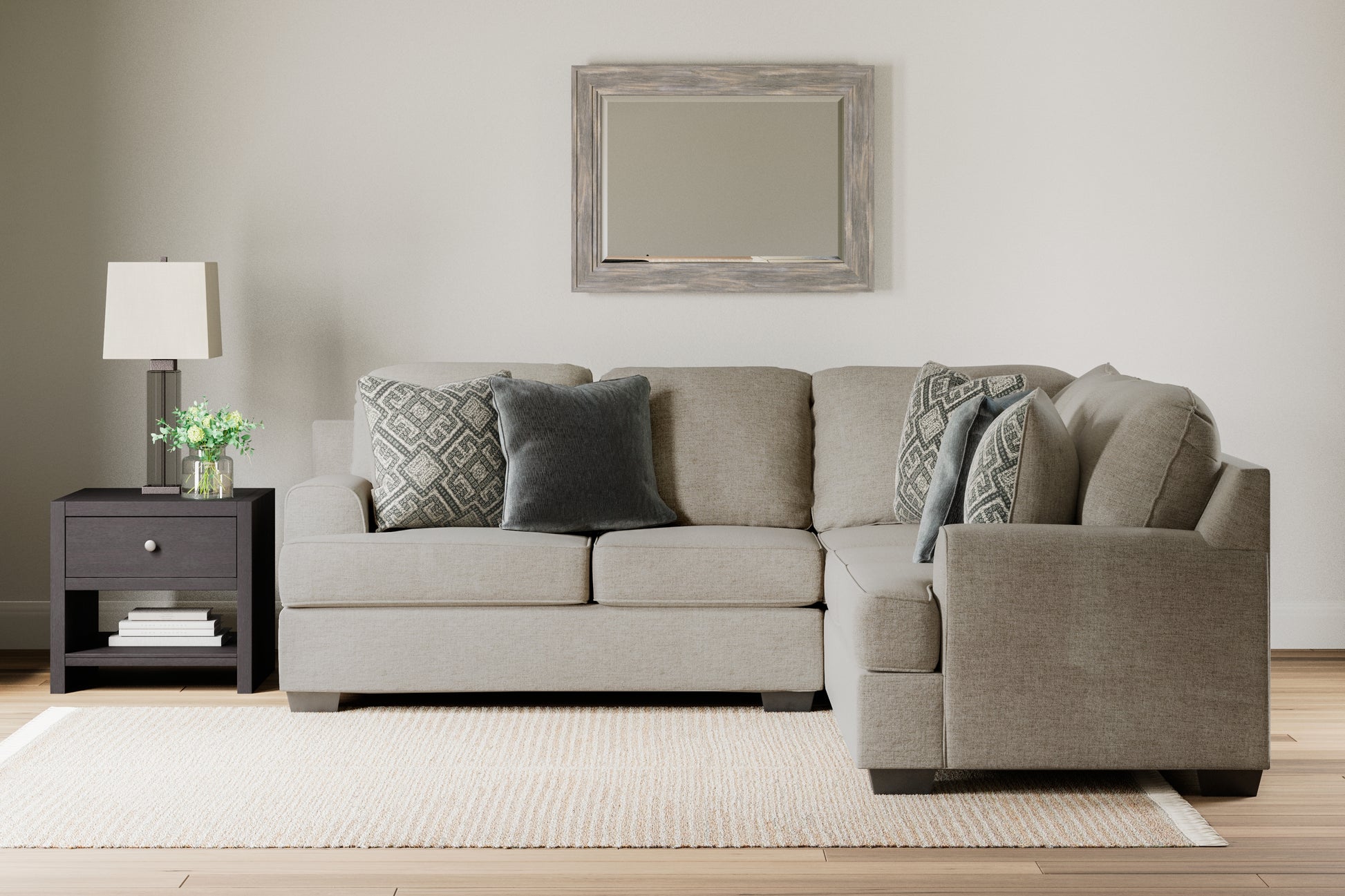 Myers Furniture Outlet - Ashley Furniture - Bovarian Sectional - LAF 4-Piece Sectional / Stone - 56103S6