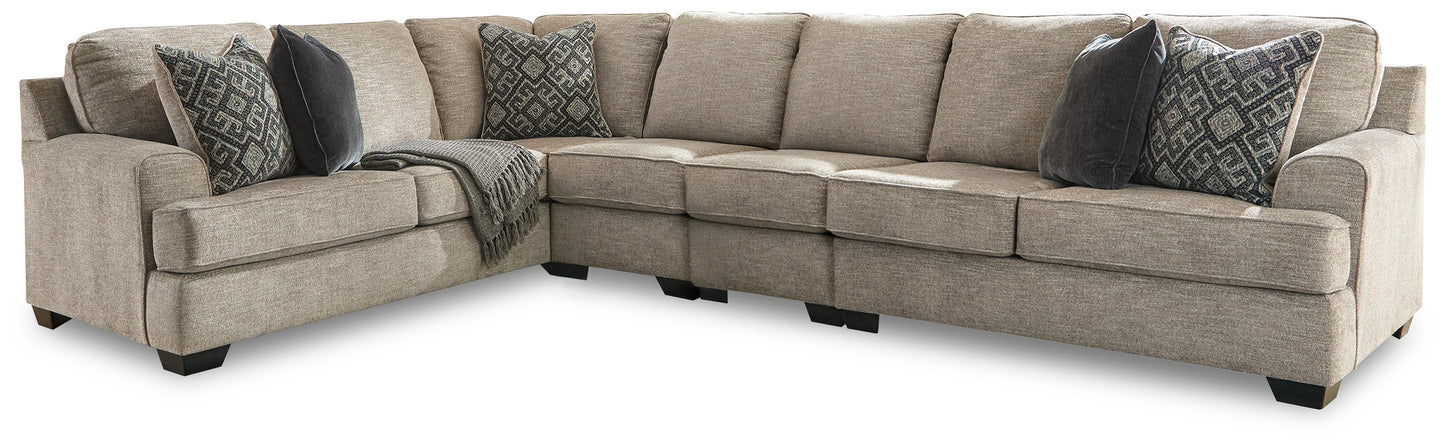 Myers Furniture Outlet - Ashley Furniture - Bovarian Sectional - LAF 4-Piece Sectional / Stone - 56103S6