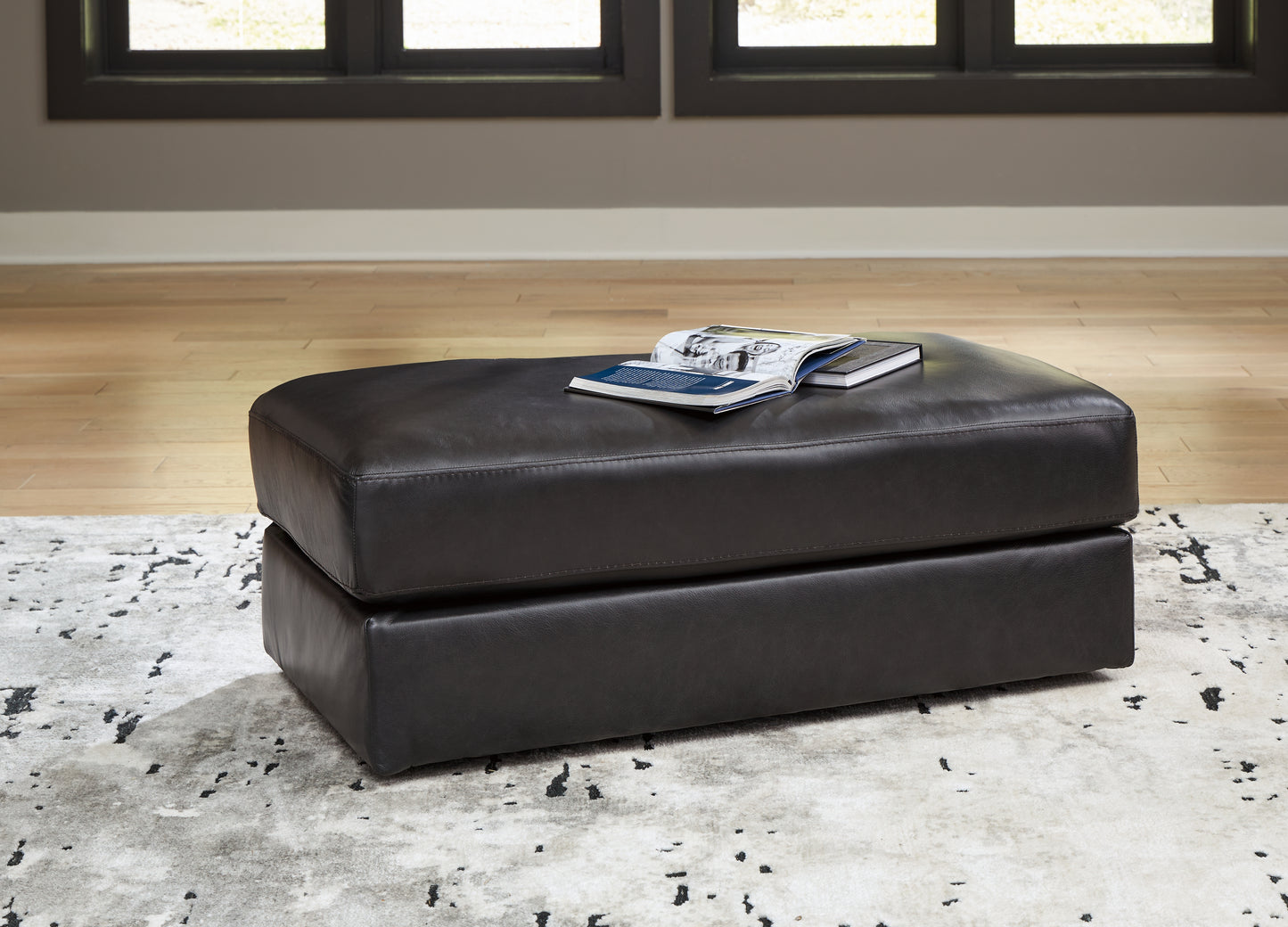 Myers Furniture Outlet - Ashley Furniture - Amiata Living Room - Ottoman / Onyx - 5740514