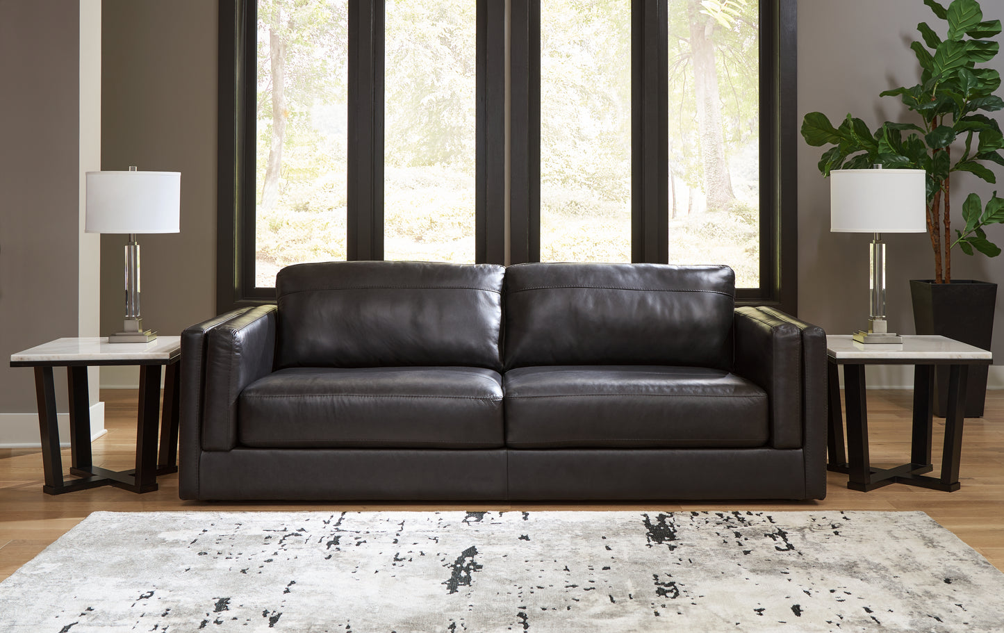 Myers Furniture Outlet - Ashley Furniture - Amiata Living Room - Sofa / Onyx - 5740538