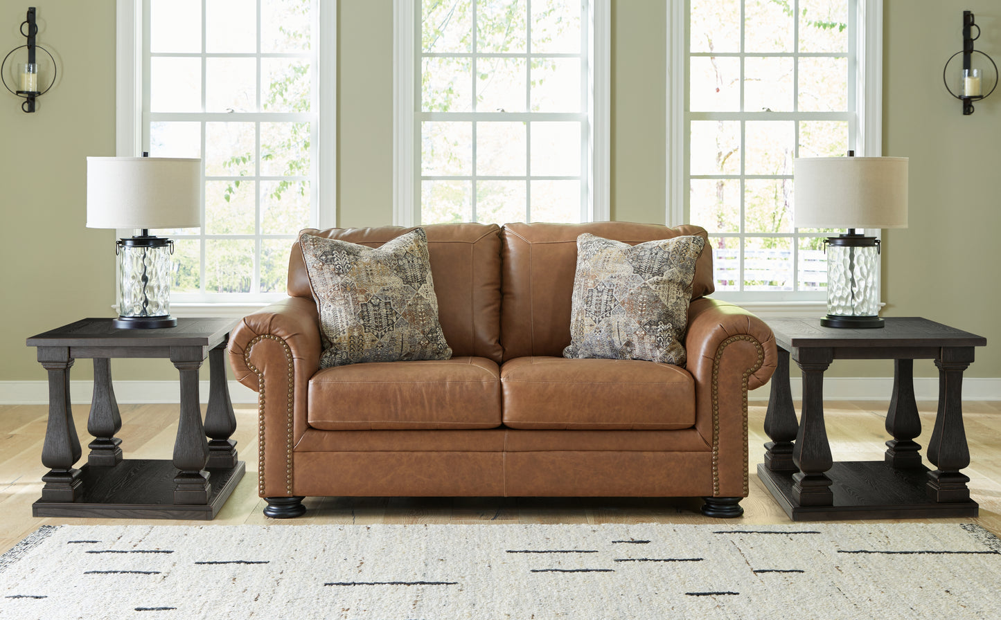 Myers Furniture Outlet - Ashley Furniture - Carianna Living Room - Loveseat / Caramel - 5760435
