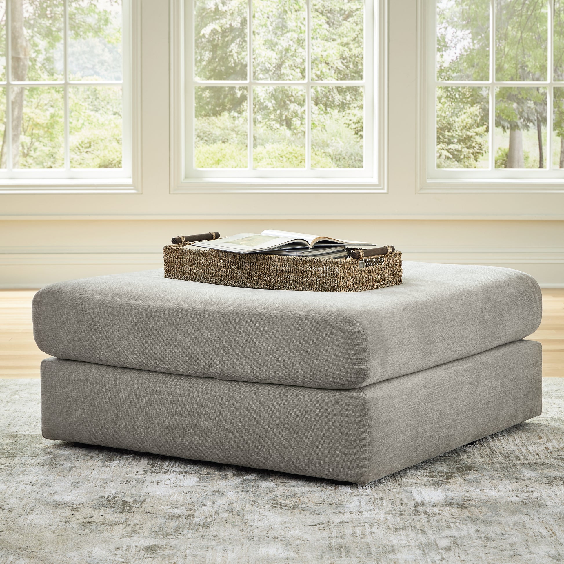 Myers Furniture Outlet - Ashley Furniture - Avaliyah Living Room - Oversized Accent Ottoman / Ash - 5810308