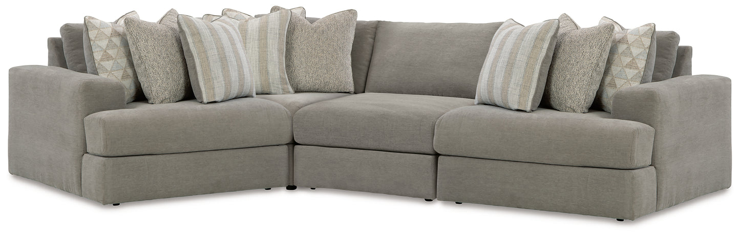 Myers Furniture Outlet - Ashley Furniture - Avaliyah Sectional - RAF 4-Piece Sectional / Ash - 58103S5