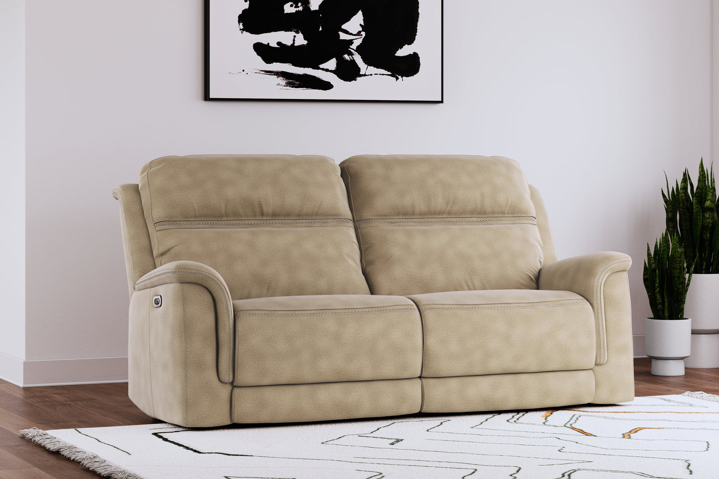 Myers Furniture Outlet - Ashley Furniture - Next-Gen DuraPella Living Room - 2 Seat PWR REC Sofa ADJ HDREST / Sand - 5930247