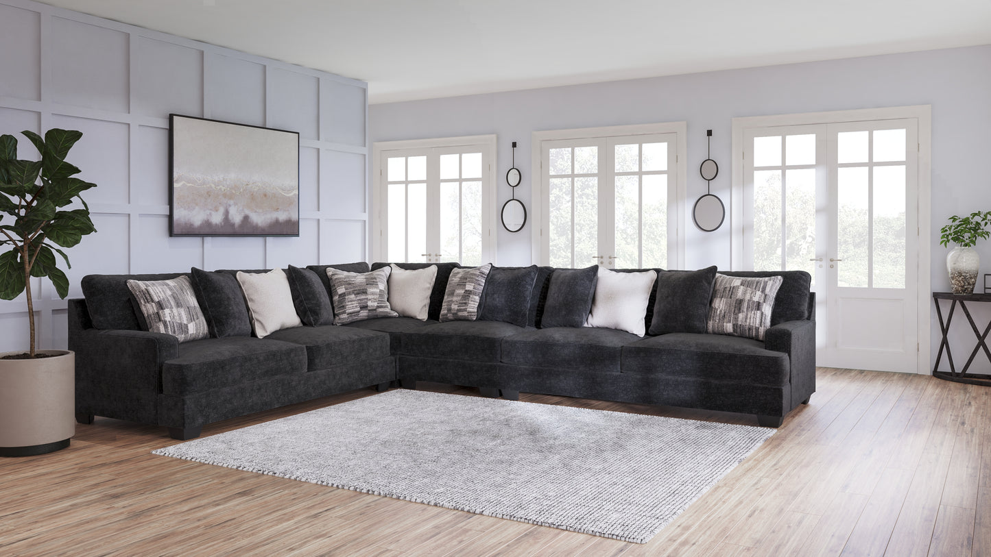 Myers Furniture Outlet - Ashley Furniture - Lavernett Sectional - LAF 3-Piece Sectional / Charcoal - 59603S1
