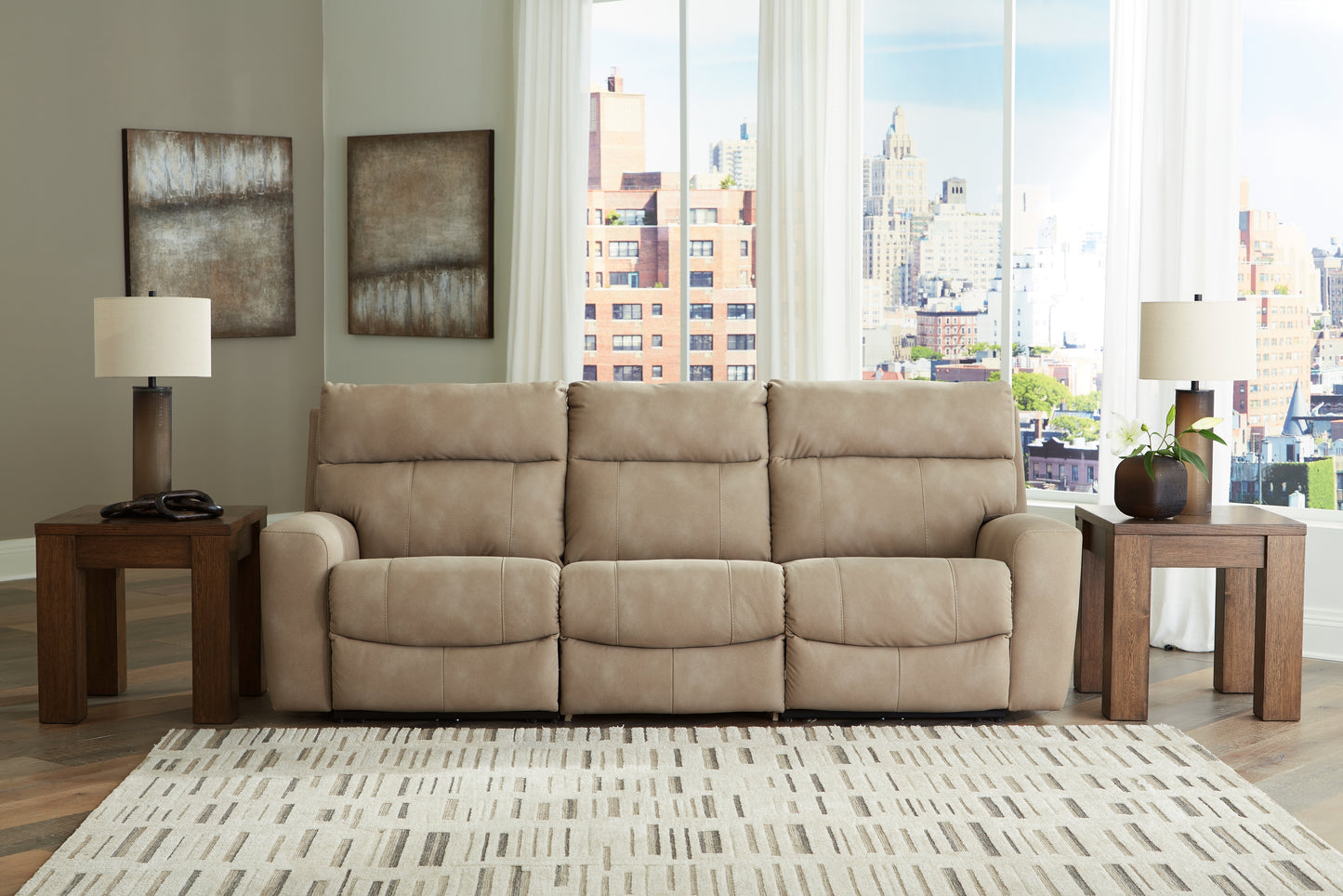 Myers Furniture Outlet - Ashley Furniture - Next-Gen DuraPella Sectional - 3-Piece Power Reclining Sectional Sofa / Sand - 61004S2