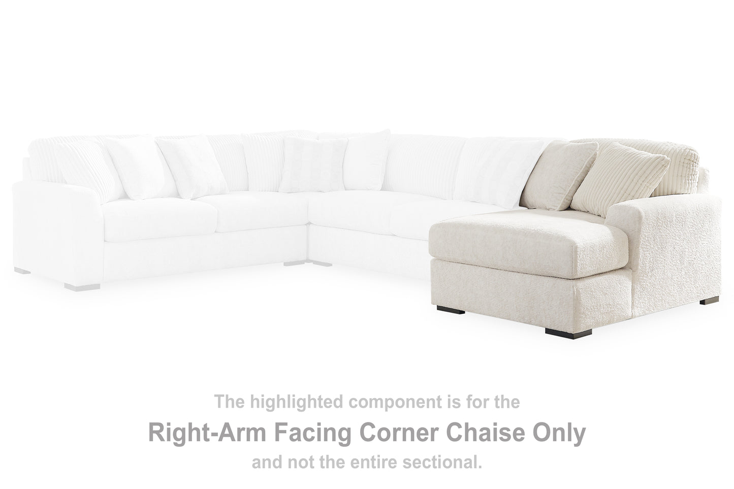 Myers Furniture Outlet - Ashley Furniture - Chessington Sectional - RAF Corner Chaise / Ivory - 6190417