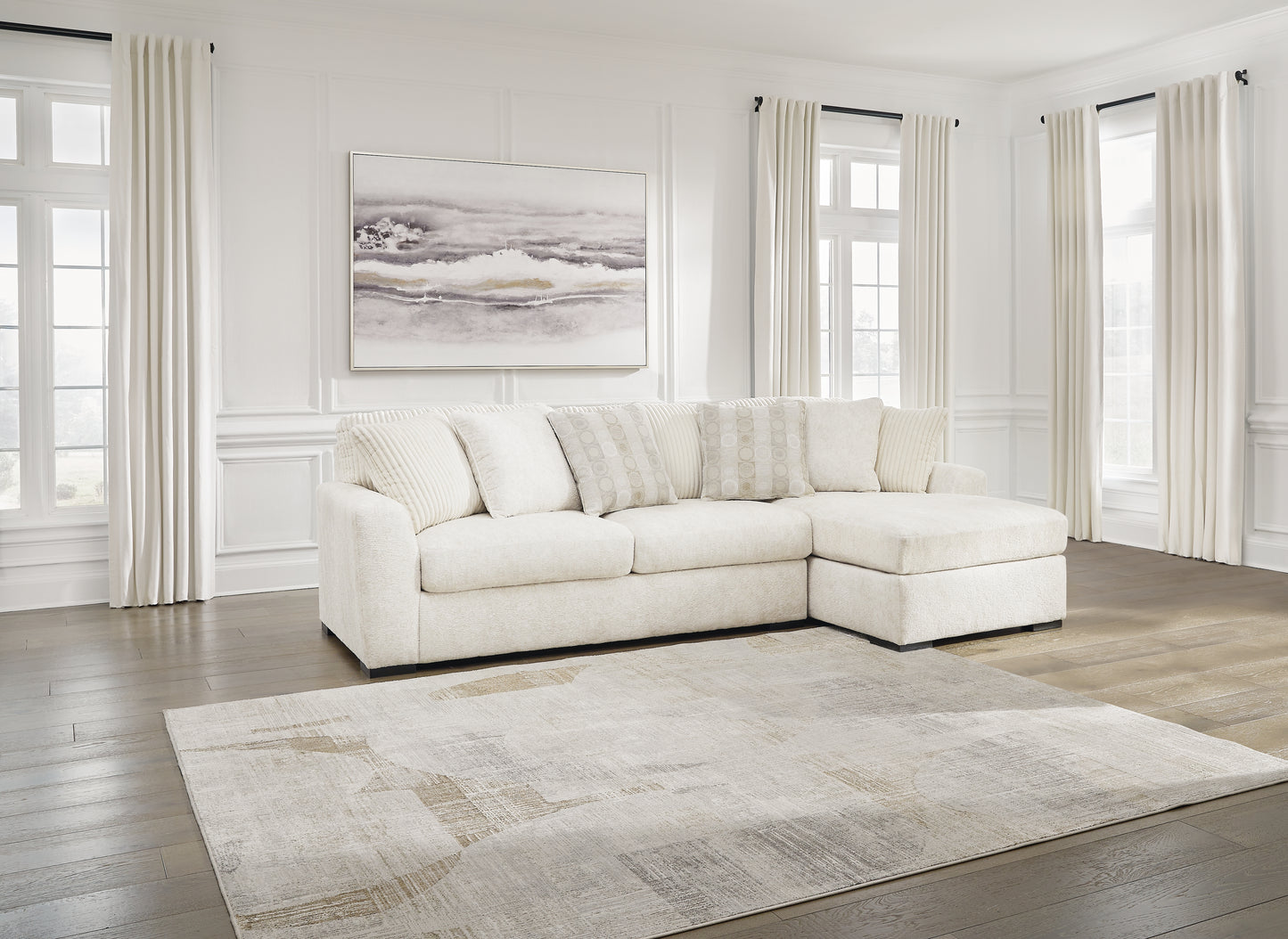 Myers Furniture Outlet - Ashley Furniture - Chessington Sectional - LAF 3-Piece Sectional / Ivory - 61904S5