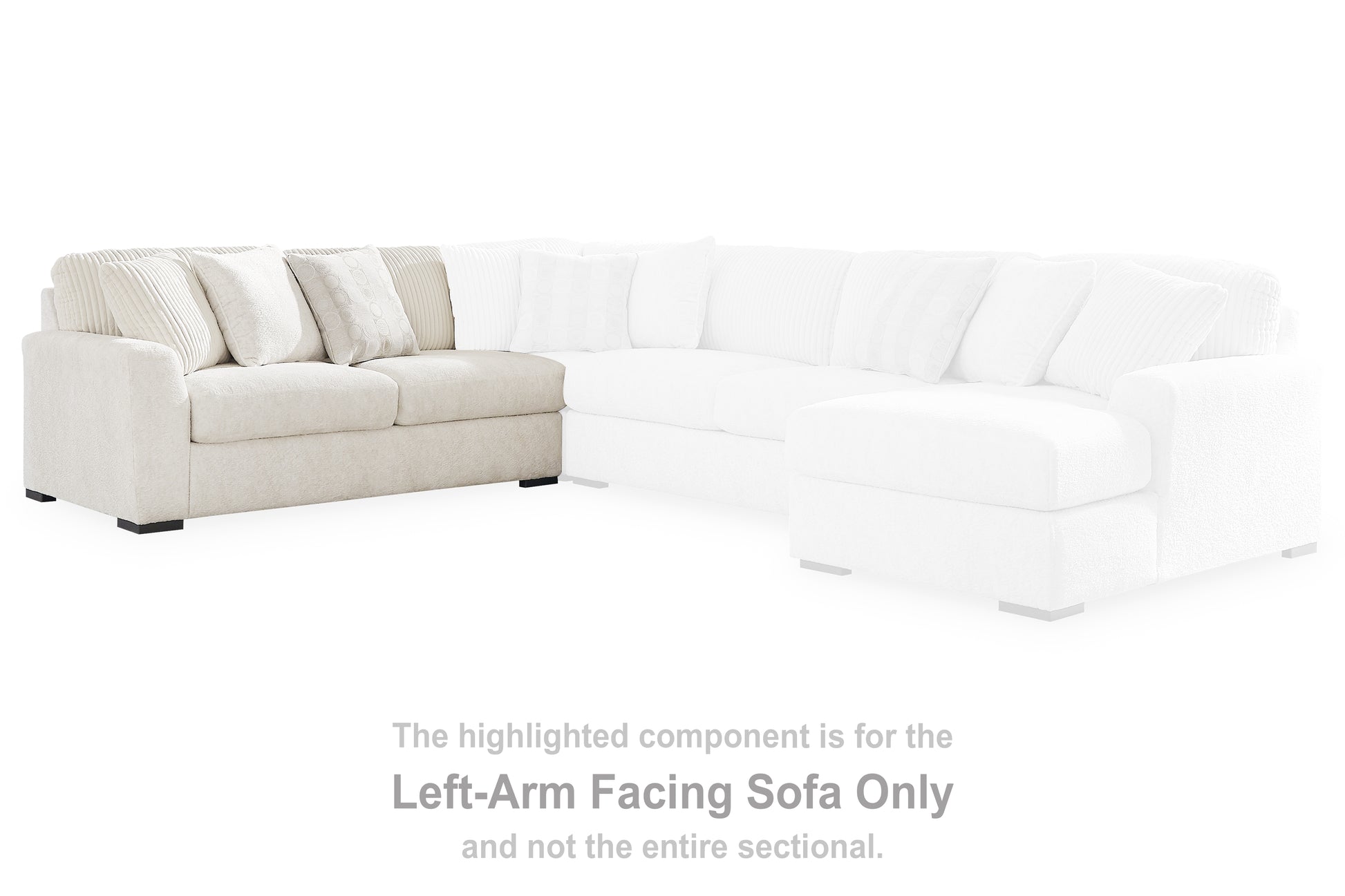 Myers Furniture Outlet - Ashley Furniture - Chessington Sectional - LAF Sofa / Ivory - 6190466