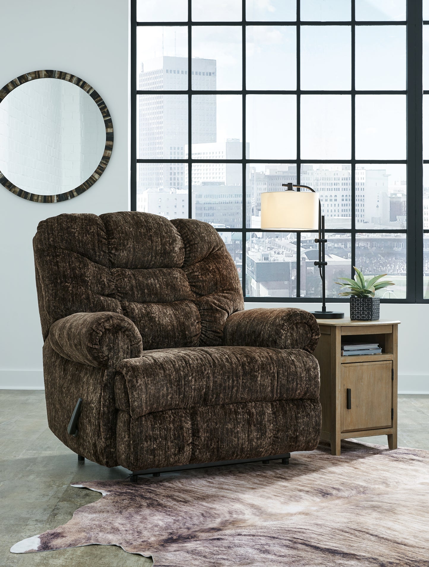 Myers Furniture Outlet - Ashley Furniture - Movie Man Living Room - Zero Wall Recliner / Taupe - 6380329