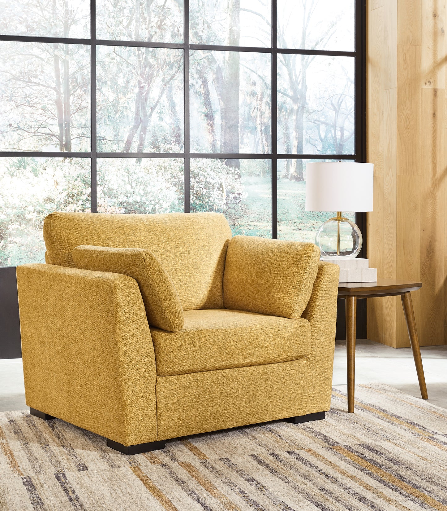 Myers Furniture Outlet - Ashley Furniture - Keerwick Living Room - Chair and a Half / Sunflower - 6750623
