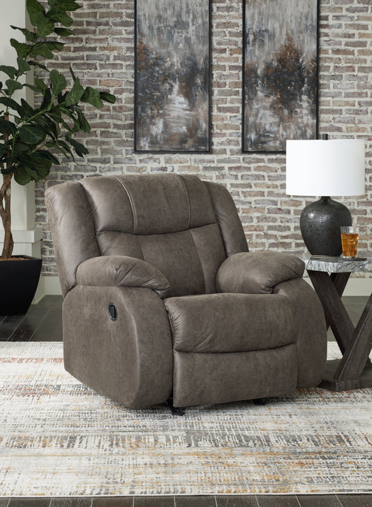 Myers Furniture Outlet - Ashley Furniture - First Base Living Room - Rocker Recliner / Gunmetal - 6880425