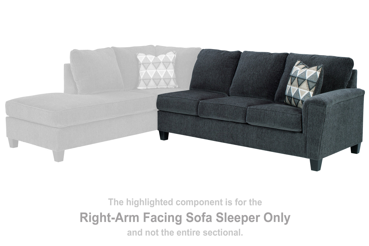 Myers Furniture Outlet - Ashley Furniture - Abinger Sectional - RAF Sofa Sleeper / Smoke - 8390570