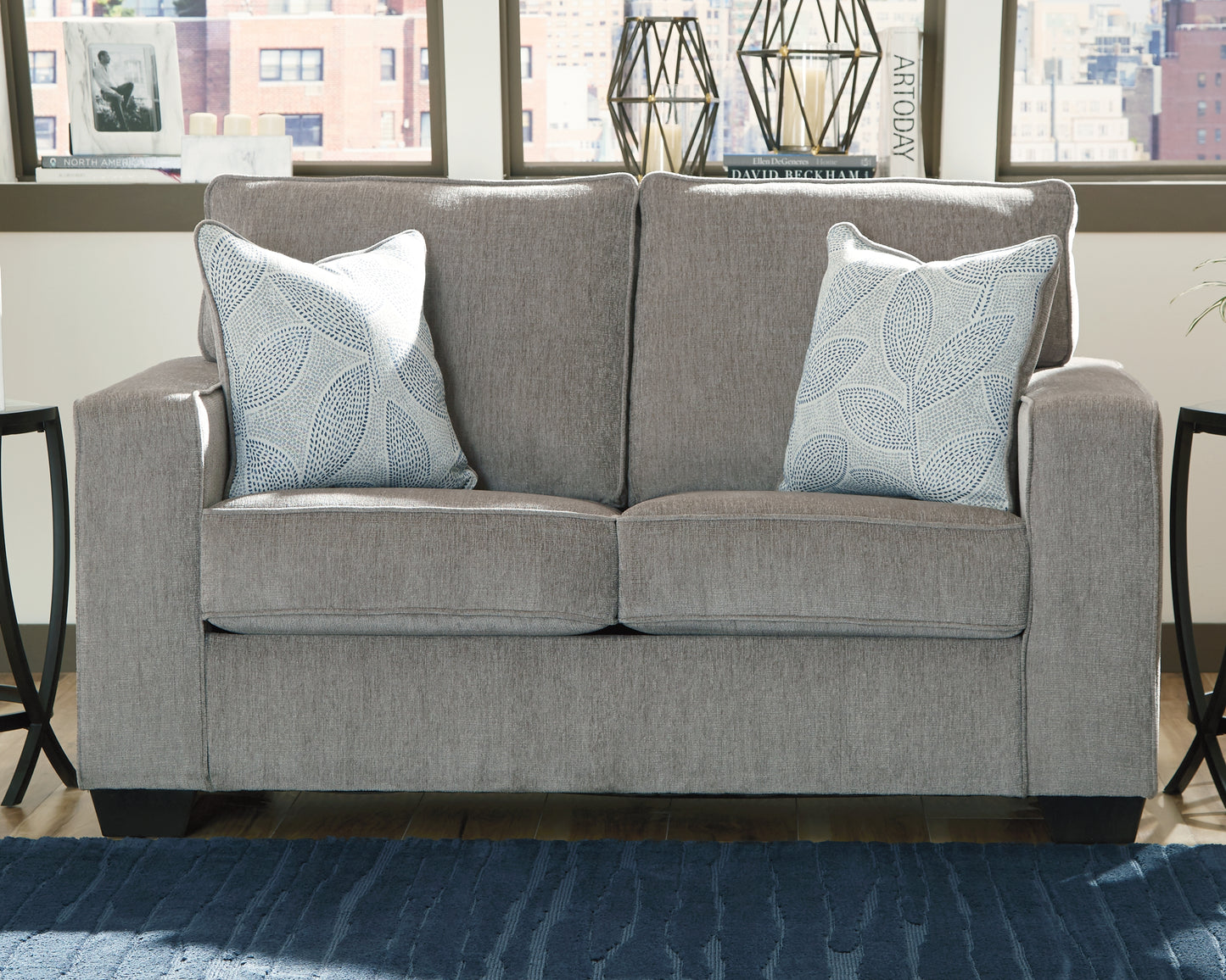 Myers Furniture Outlet - Ashley Furniture - Altari Living Room - Loveseat / Alloy - 8721435