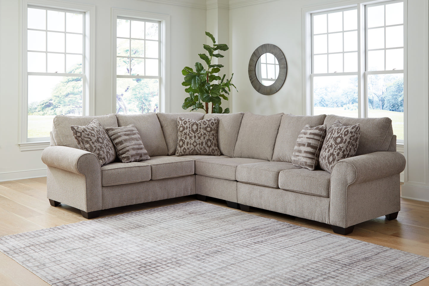 Myers Furniture Outlet - Ashley Furniture - Claireah Sectional - LAF 3-Piece Sectional / Umber - 90603S3