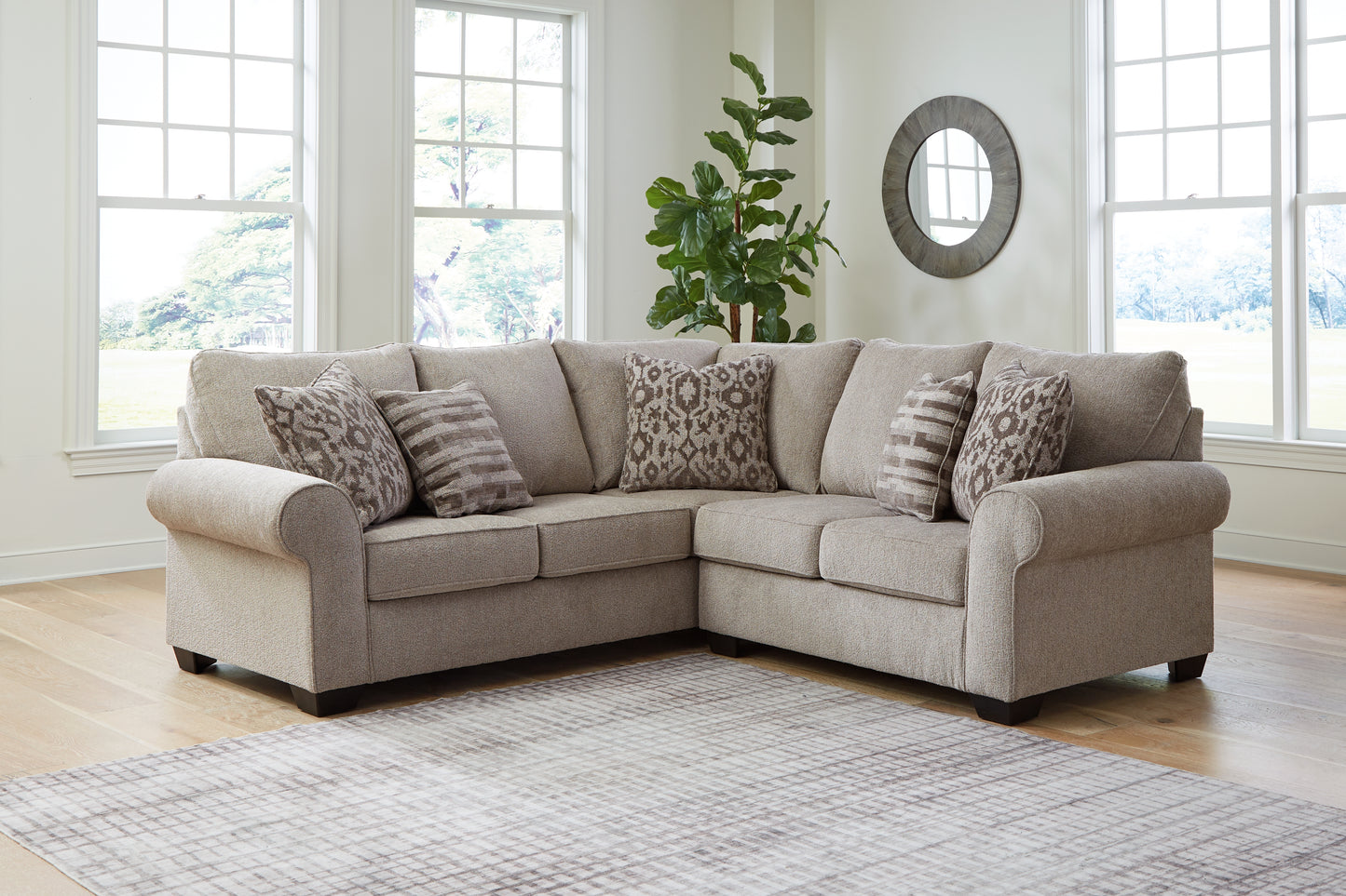 Myers Furniture Outlet - Ashley Furniture - Claireah Sectional - LAF 2-Piece Sectional / Umber - 90603S1