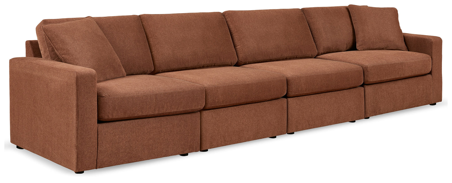 Myers Furniture Outlet - Ashley Furniture - Modmax Sectional - RAF 4-Piece Sectional / Spice - 92102S10