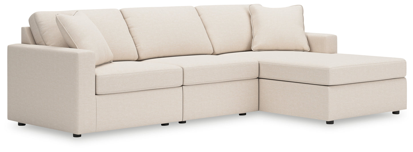Myers Furniture Outlet - Ashley Furniture - Modmax Sectional - RAF 3-Piece Sectional with Chaise / Oyster - 92103S18