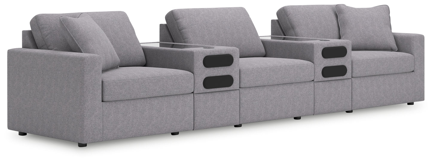Myers Furniture Outlet - Ashley Furniture - Modmax Sectional - RAF 5-Piece Sectional / Granite - 92104S15