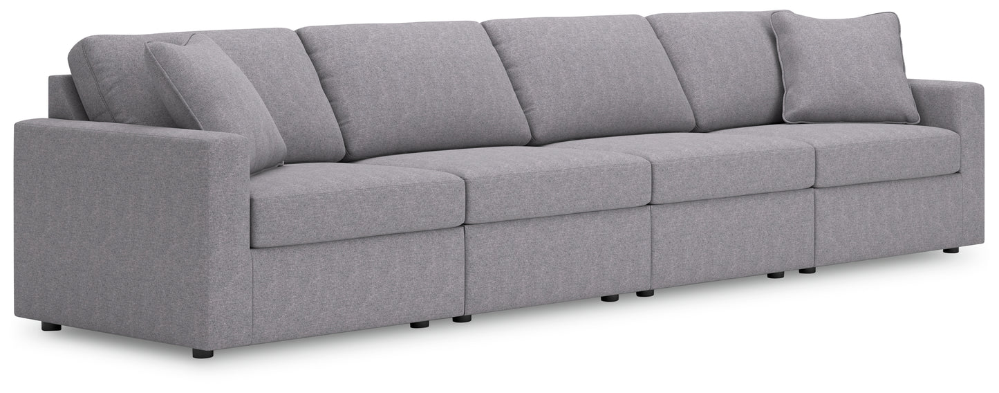 Myers Furniture Outlet - Ashley Furniture - Modmax Sectional - RAF 4-Piece Sectional / Granite - 92104S10