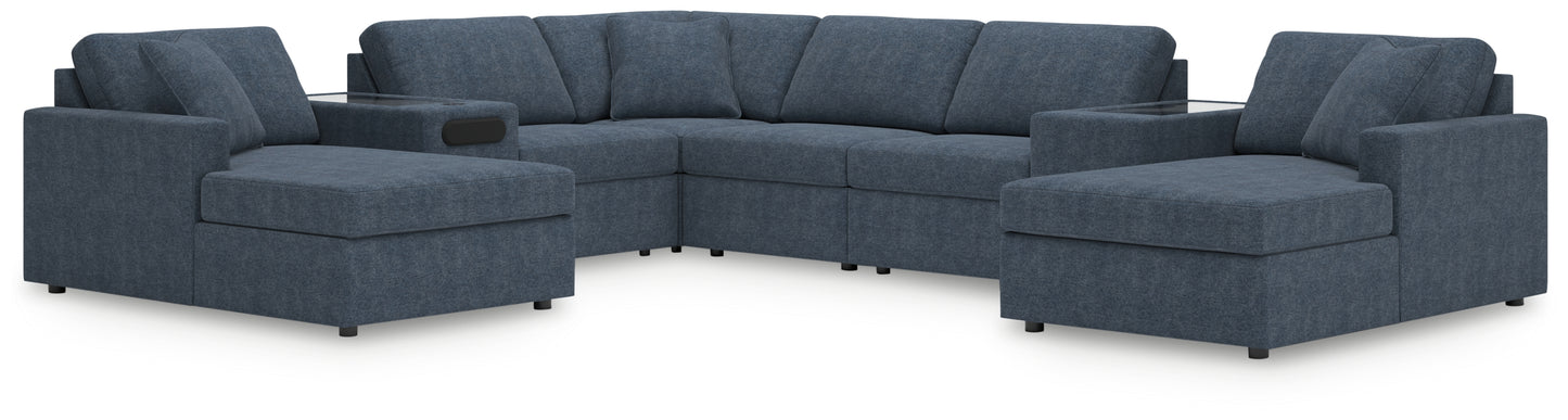 Myers Furniture Outlet - Ashley Furniture - Modmax Sectional - RAF 8-Piece Sectional with Chaise / Ink - 92121S31