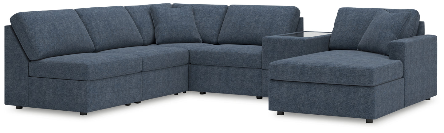 Myers Furniture Outlet - Ashley Furniture - Modmax Sectional - 6-Piece Sectional with Chaise and Storage Console / Ink - 92121S22