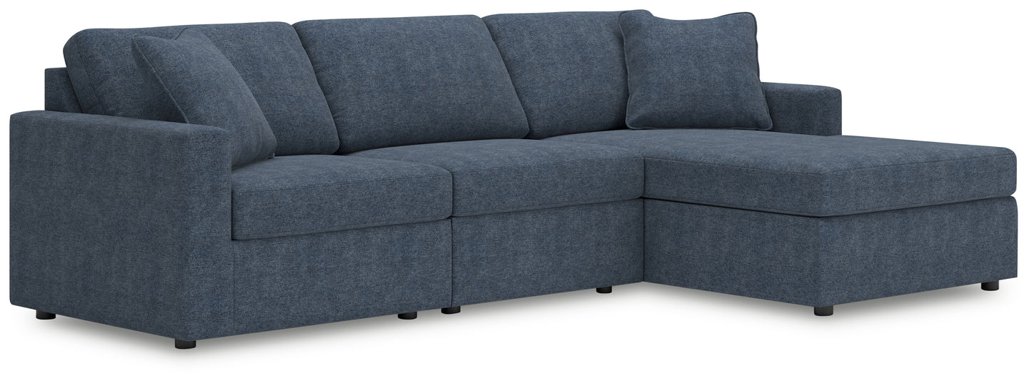 Myers Furniture Outlet - Ashley Furniture - Modmax Sectional - RAF 3-Piece Sectional with Chaise / Ink - 92121S18