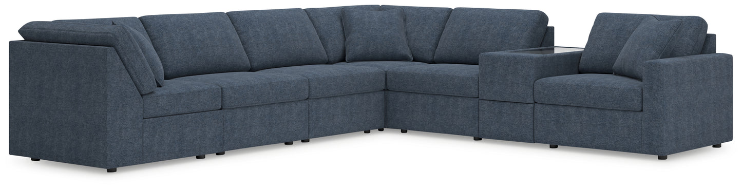 Myers Furniture Outlet - Ashley Furniture - Modmax Sectional - 7-Piece Sectional with Storage Console / Ink - 92121S32