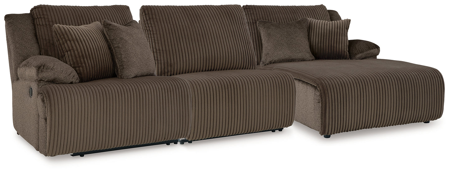 Myers Furniture Outlet - Ashley Furniture - Top Tier Sectional - 3-Piece Sofa Chaise Sectional / Chocolate - 92705S10