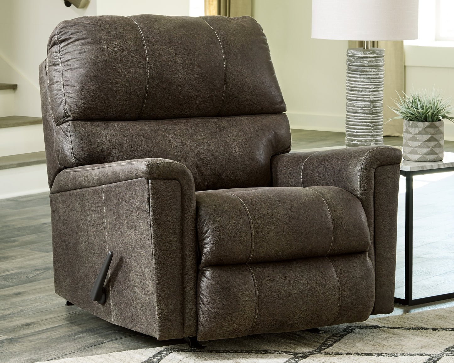 Myers Furniture Outlet - Ashley Furniture - Navi Living Room - Rocker Recliner / Smoke - 9400225