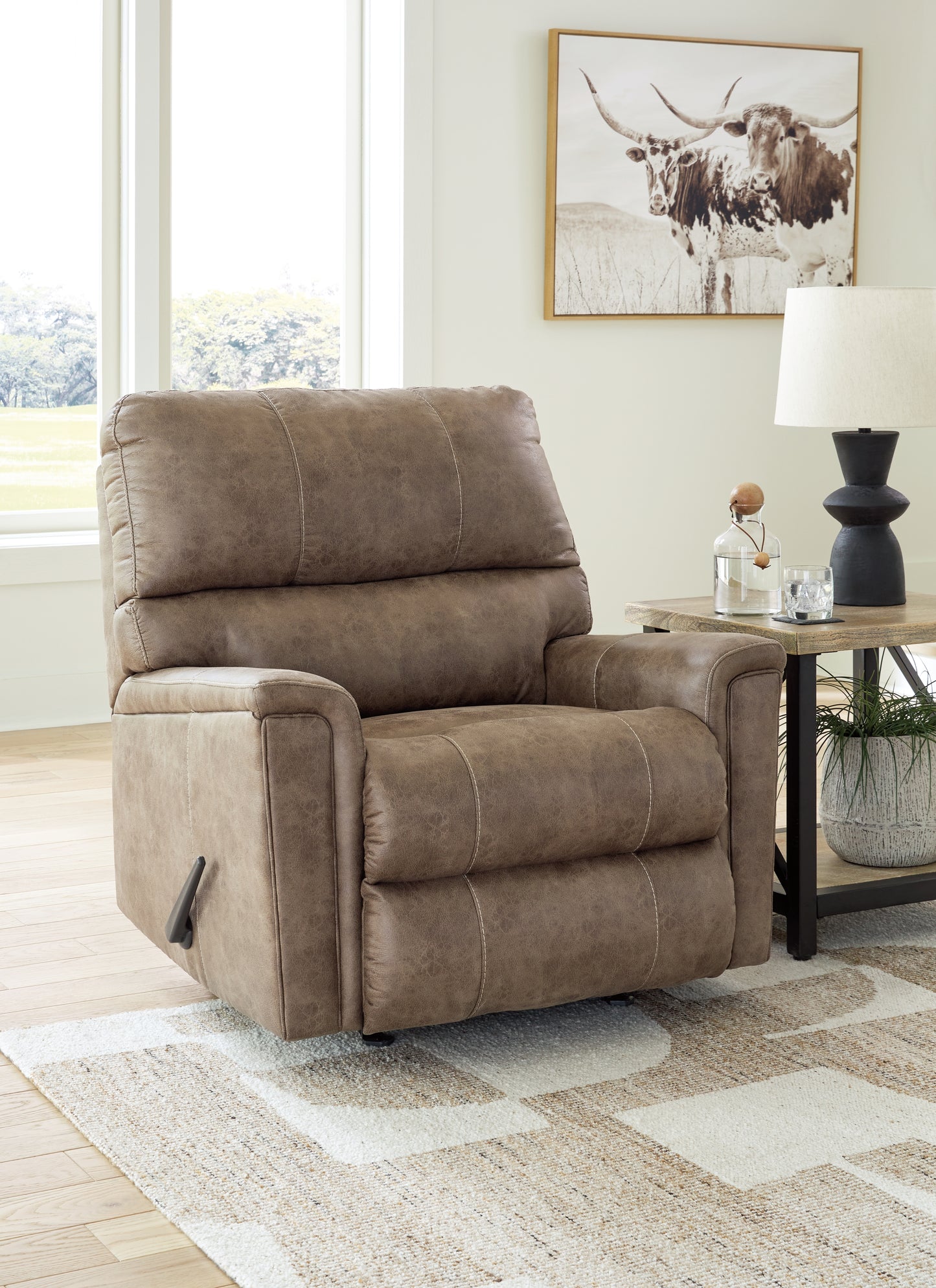 Myers Furniture Outlet - Ashley Furniture - Navi Living Room - Rocker Recliner / Fossil - 9400425