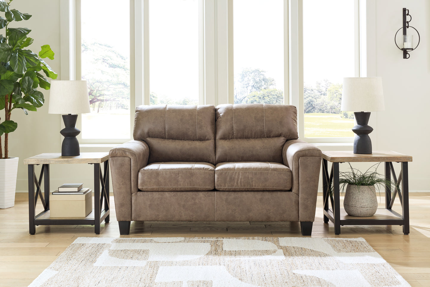 Myers Furniture Outlet - Ashley Furniture - Navi Living Room - Loveseat / Fossil - 9400435