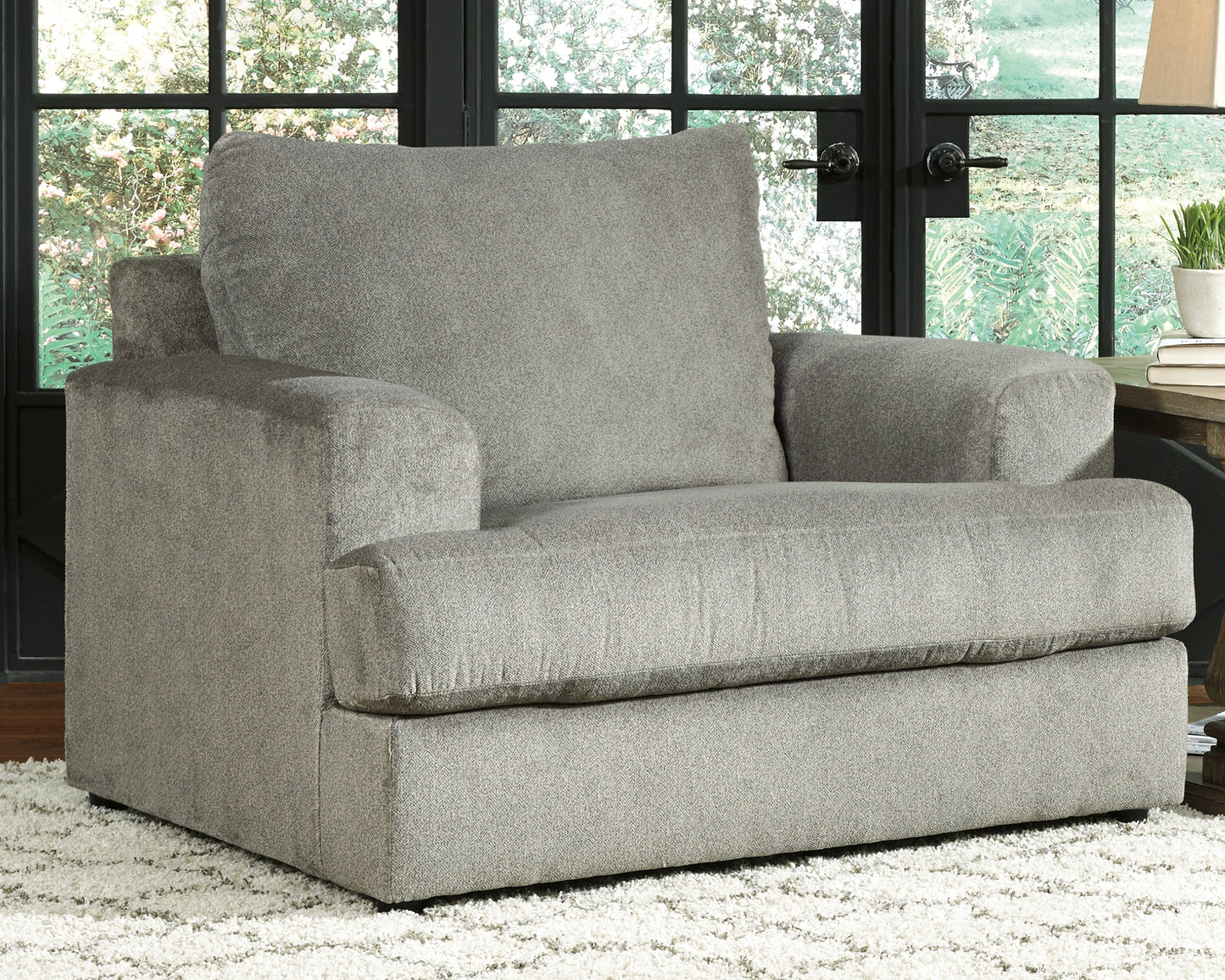 Myers Furniture Outlet - Ashley Furniture - Soletren Living Room - Chair and a Half / Ash - 9510323
