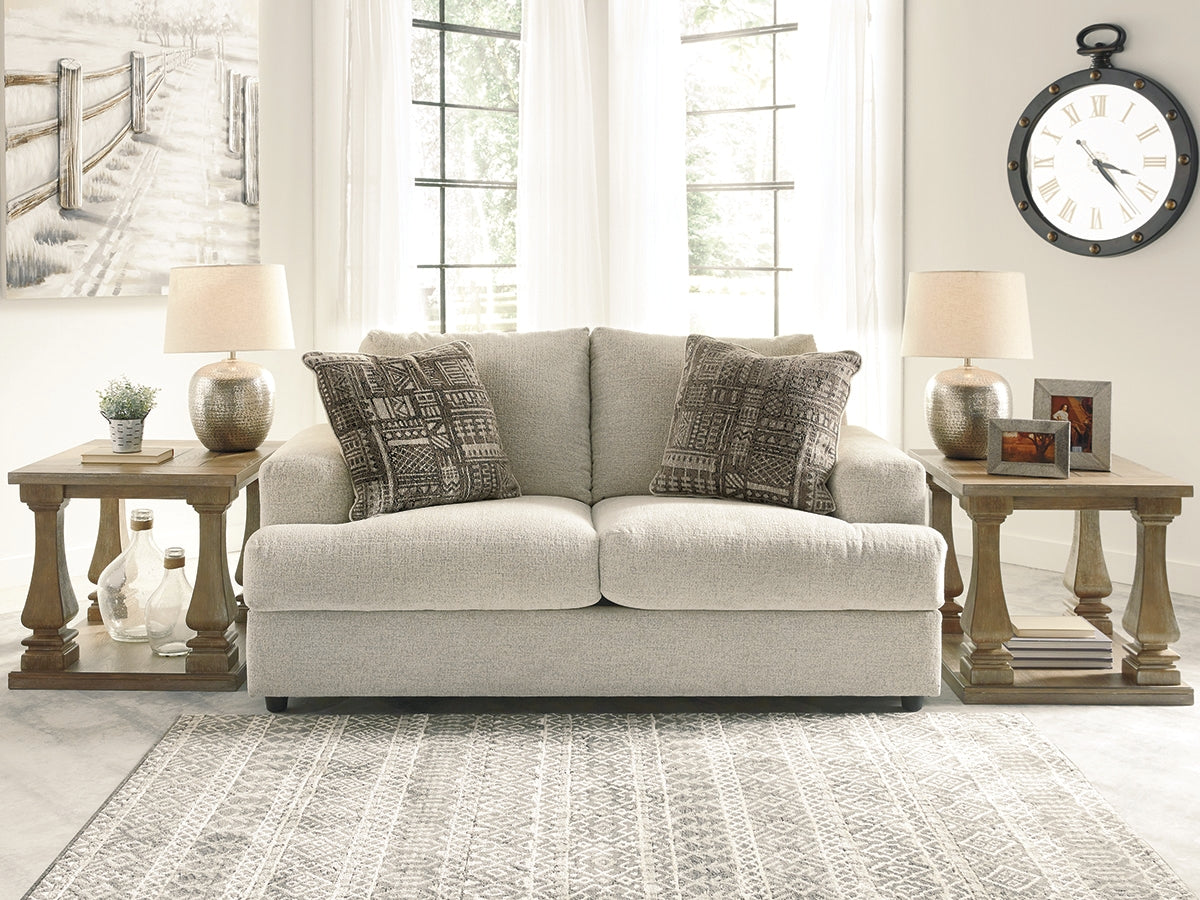 Myers Furniture Outlet - Ashley Furniture - Soletren Living Room - Loveseat / Stone - 9510435