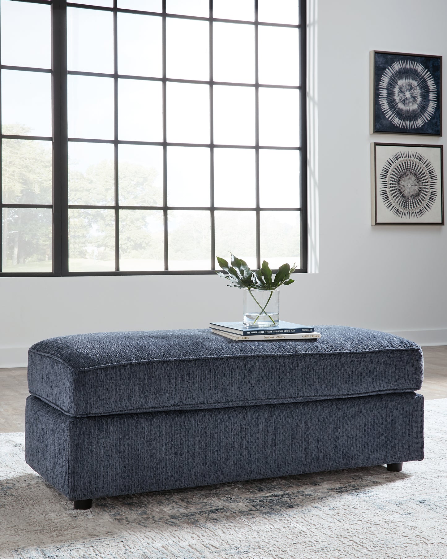 Myers Furniture Outlet - Ashley Furniture - Albar Place Living Room - Oversized Accent Ottoman / Cobalt - 9530208