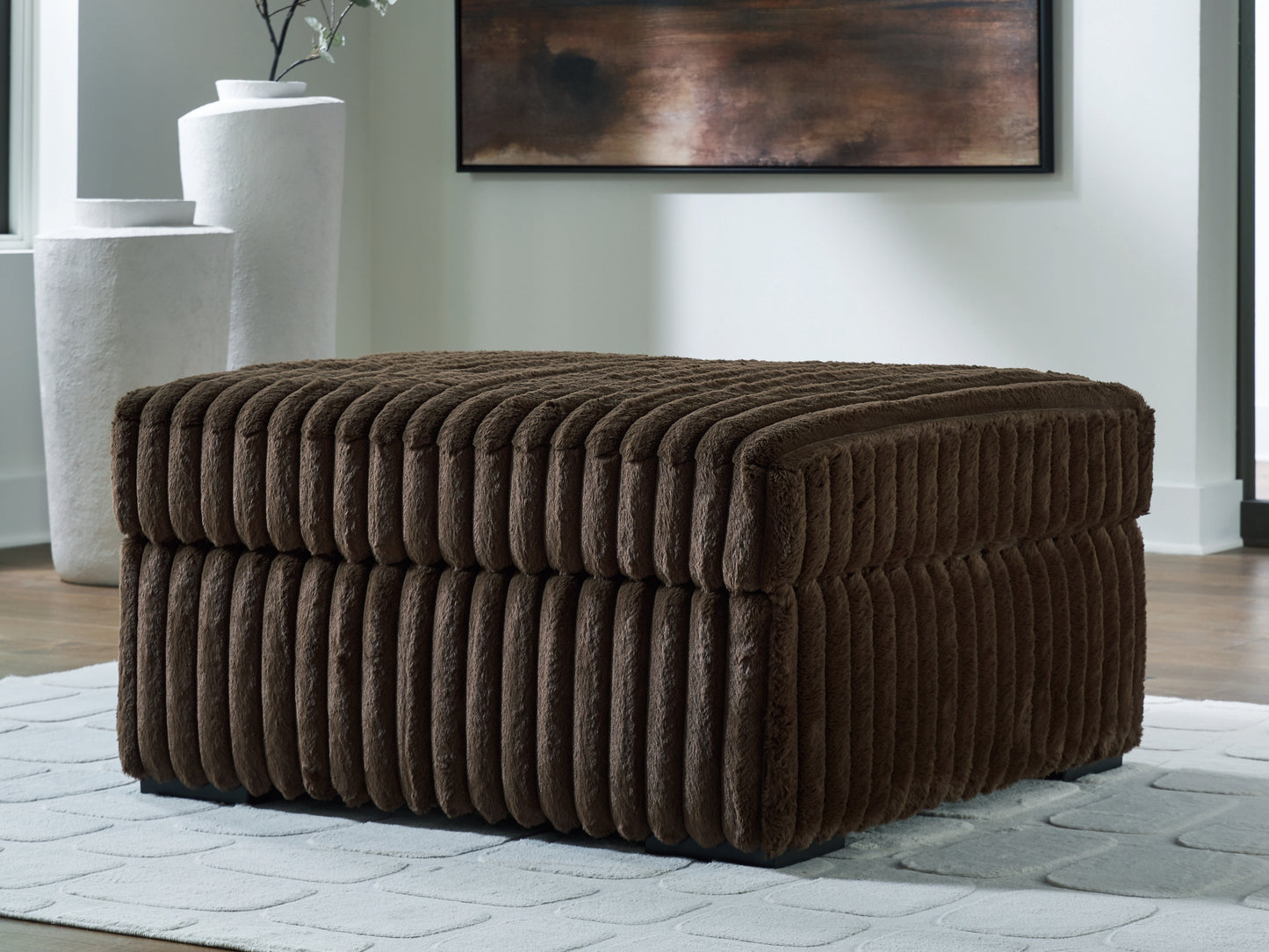 Myers Furniture Outlet - Ashley Furniture - Midnight-Madness Living Room - Oversized Accent Ottoman / Chocolate - 9810408