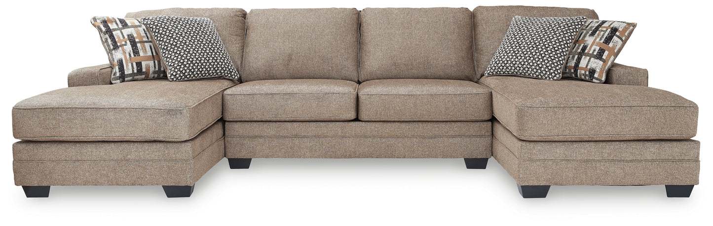 Myers Furniture Outlet - Ashley Furniture - Cannonbrook Sectional - RAF 3-Piece Sectional with Chaise / Nutmeg - 98201S3