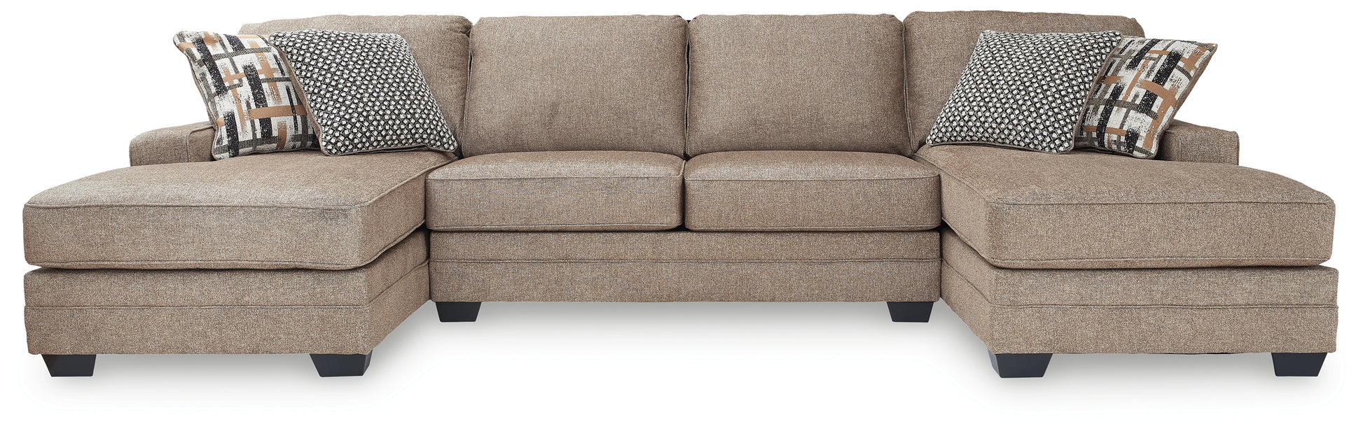 Myers Furniture Outlet - Ashley Furniture - Cannonbrook Sectional - RAF 3-Piece Sectional with Chaise / Nutmeg - 98201S3