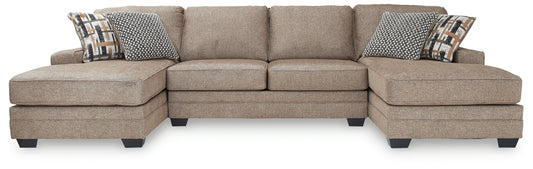 Myers Furniture Outlet - Ashley Furniture - Cannonbrook Sectional - RAF 3-Piece Sectional with Chaise / Nutmeg - 98201S3