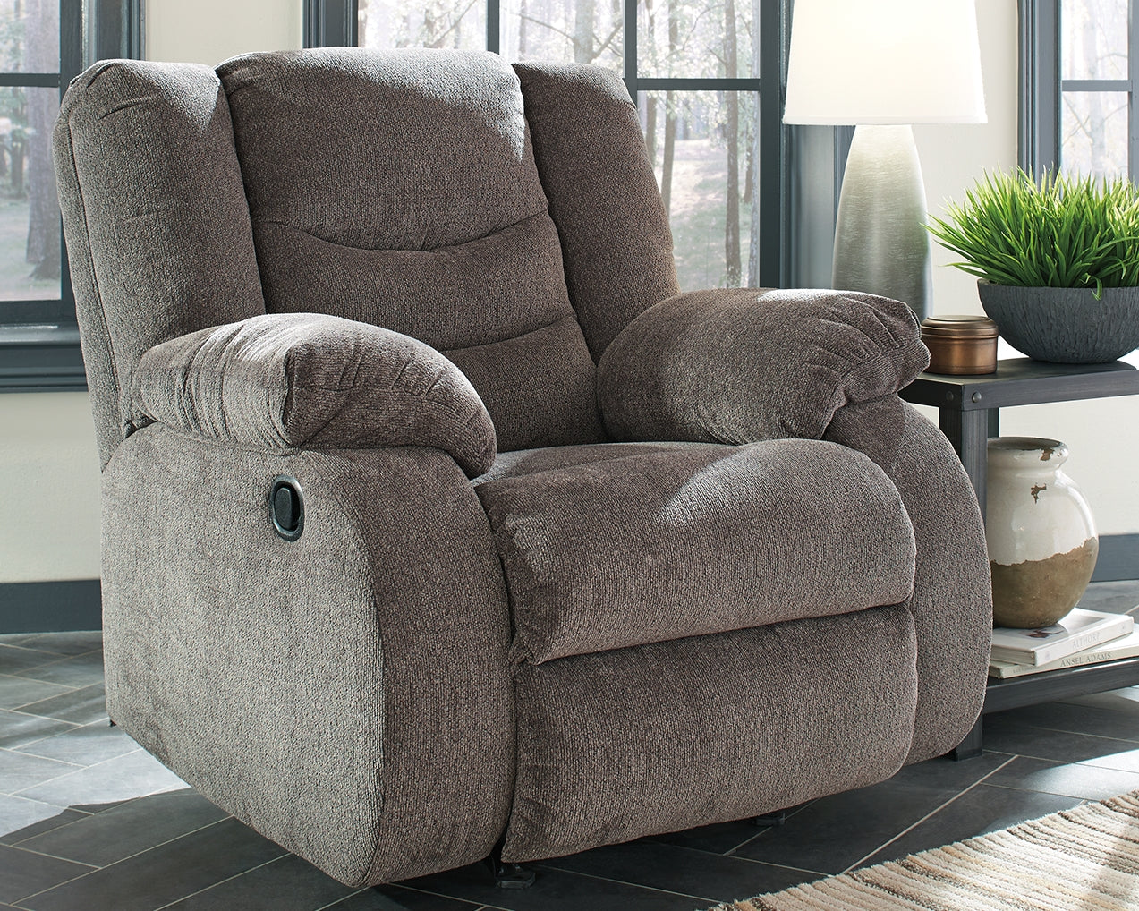 Myers Furniture Outlet - Ashley Furniture - Tulen Living Room - Rocker Recliner / Gray - 9860625