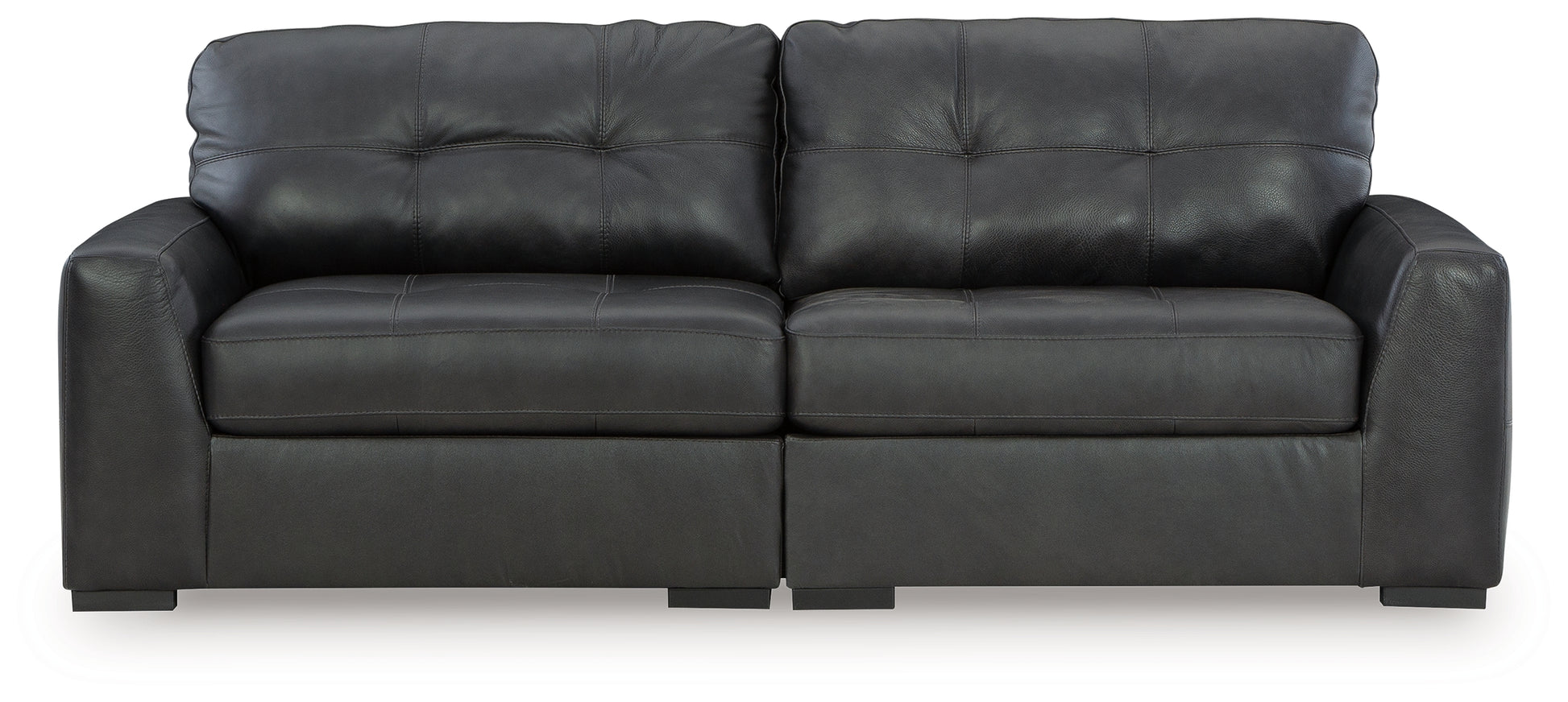 Myers Furniture Outlet - Ashley Furniture - Brindley Pier Sectional - RAF 2-Piece Sectional Loveseat / Fog - 99503S1